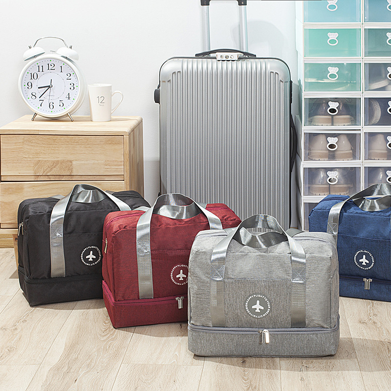 Custom Large Women Tote Travel Overnight Weekender Duffle Bags With Shoe Compartment