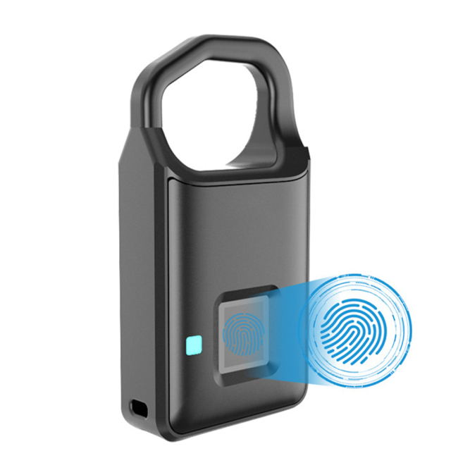 Top Seller Outdoor Waterproof Usb Rechargeable Smart Fingerprint Padlock