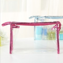 Promotion Water-resistant Clear Zipper PVC Travel Pvc Hand Bag Pouch Toiletry Makeup Cosmetic Bag