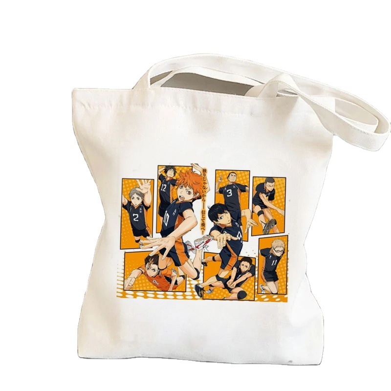 Custom Printed Logo Cotton Shopping Bag Small Waxed Canvas Tote Bag