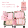 9 in 1 Travel Bag Set Lightweight Travel Luggage Organizer 9 Pcs Packing Cubes Set
