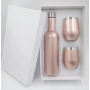 Hot Sell 800ml Wine Bottle And 12oz Wine Cups Stainless Steel Sublimation Wine Bottle Tumbler Set