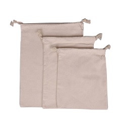 Pinghu Sinotex Promotional Custom Logo Large Cotton Canvas Shopping Bag Drawstring Backpack