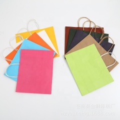promotional gifts Custom Logo Printed Reusable shopping Kraft Paper Bag with Handles