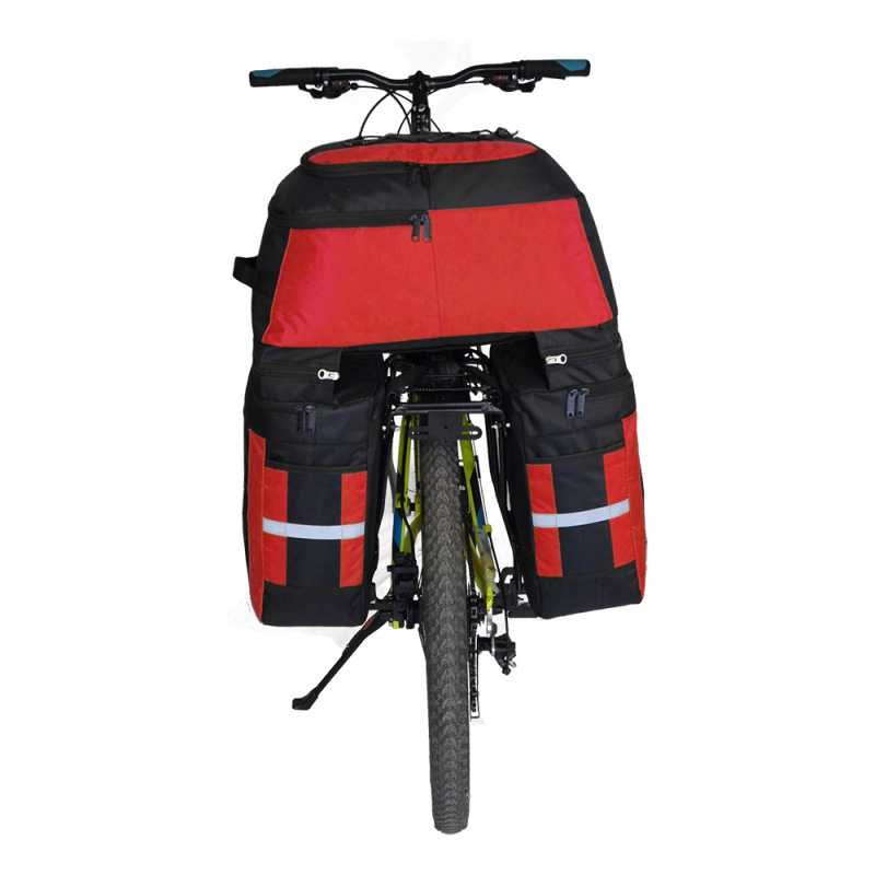 Multifunctional Large Capacity 3 in 1 Bike Trunk Bag Travel Bicycle Pannier Bags With Rain Cover