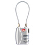 TSA Safety Luggage Cable Combination Lock authorised zinc alloy 3 digit lock combination travel cable TSA approved lock