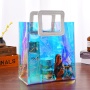 Custom Shopping Bags Logo Printed Transparent Pvc Handbags Laser Handle Beach Bag Holographic Tote Bag