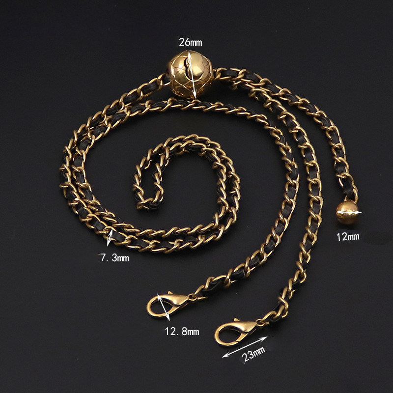 New Designer Multi-color Quality Pu Metal Adjustable Handbag Chain Strap For Women