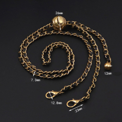 New Designer Multi-color Quality Pu Metal Adjustable Handbag Chain Strap For Women