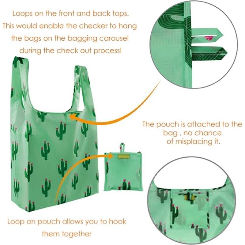 polyester custom grocery Reusable foldable Tote Shopping Bag