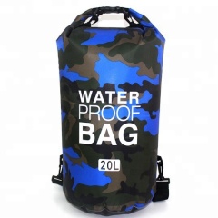 Hot selling 2L/5L/10L PVC waterproof Dry bag Ocean pack dry bags PVC  Waterproof With Backpack camouflage