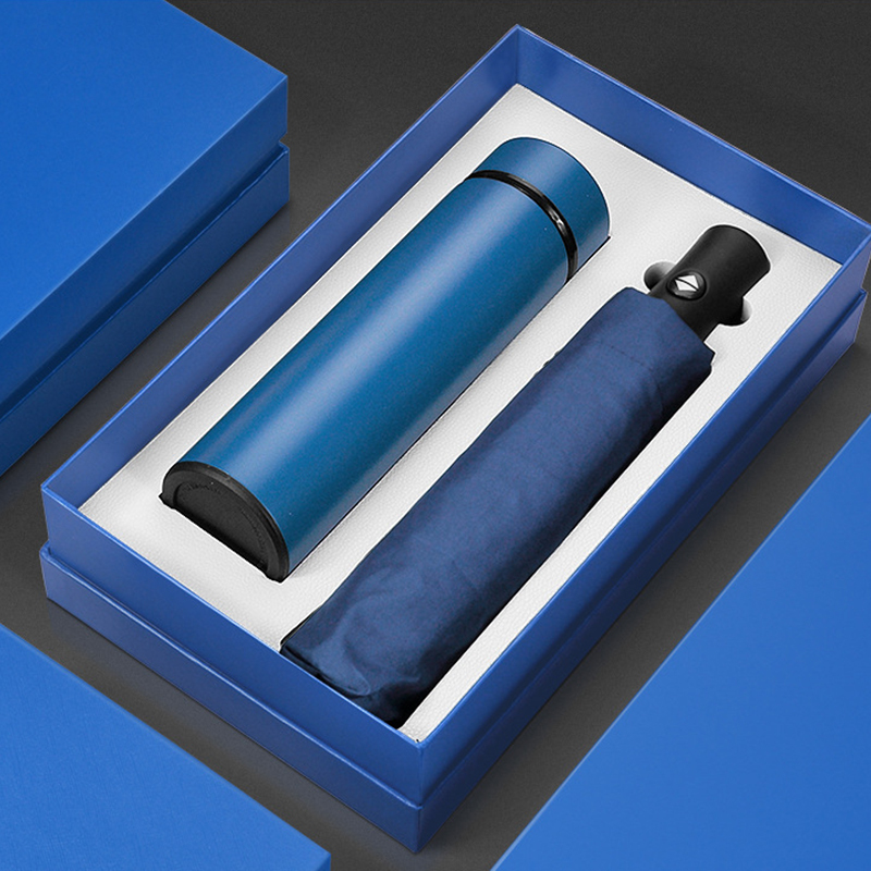 Thermos and umbrella corporate gift set for business promotion gifts