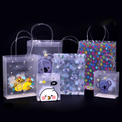 Wholesale Custom Printing Shopping PP Plastic Clear Tote Bag PVC Package Transparent Gift Bag