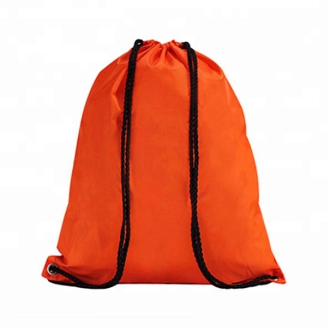 Pinghu Sinotex polyester drawstring  bag backpack shopping bags with pocket shopping sling mochila promotional gifts
