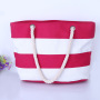 2022 Wholesale Promotion Hot Selling Women Striped Canvas Tote Beach Bag