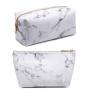 New Design Luxury Large Capacity Marble Pattern Makeup Bag Pu Leather Cosmetic Bag For Women