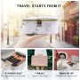 3Pcs Portable Travel Women Makeup Cosmetic Bag Waterproof Organizer Marble Toiletry Bags With Gold Zipper