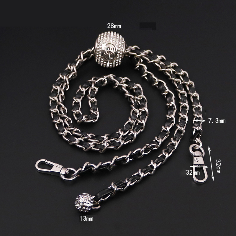 New Designer Multi-color Quality Pu Metal Adjustable Handbag Chain Strap For Women