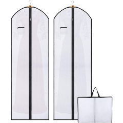 Custom Logo Recyclable Travel Dust Cover Non Woven Hanging Garment Bags With Zipper