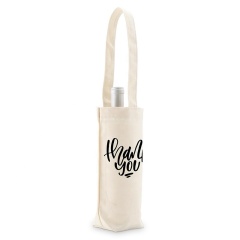 Mini foldable Wine women Cotton canvas tote bags wine bag with custom printed logo