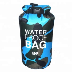 Hot selling 2L/5L/10L PVC waterproof Dry bag Ocean pack dry bags PVC  Waterproof With Backpack camouflage
