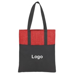 Polyester long handle large Tote bag custom logo Shopping Grocery Tote Bag