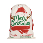 New Wholesale Customized Eco-friendly Canvas Cotton Christmas Blank Sublimation Santa Sack