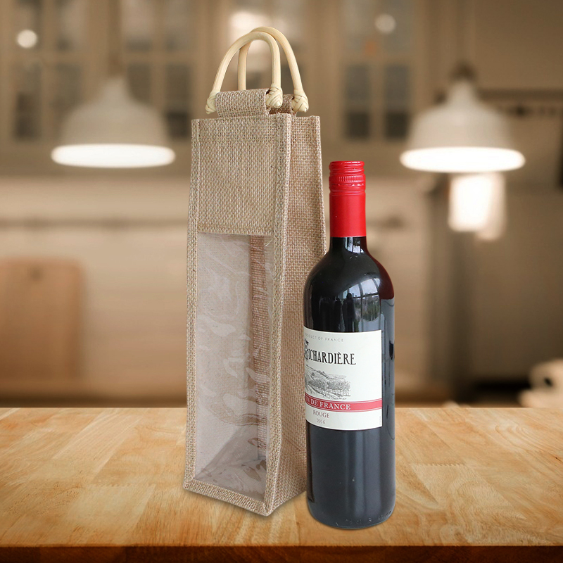 Wholesale Clear PVC Wine Tote Bag Waterproof, Foldable Stylish Transparent Wine Carrier
