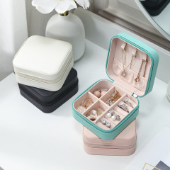 Custom Luxury PU Leather Travel Ring Earring Necklace Storage Case Jewelry Box