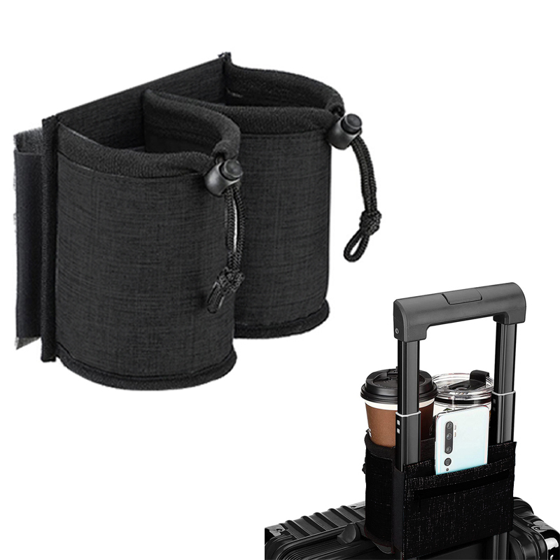 New Arrival Waterproof Washable Hands Free Luggage Drink Bag Travel Cup Holder For Suitcase