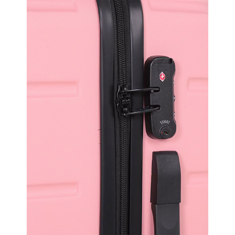Custom Lightweight ABS Travel Big Cheap Trolley Luggage Set Pink Suitcase Sets