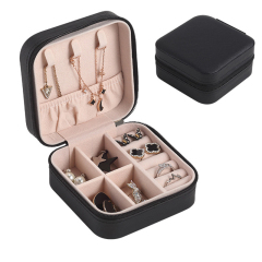 Custom Luxury PU Leather Travel Ring Earring Necklace Storage Case Jewelry Box
