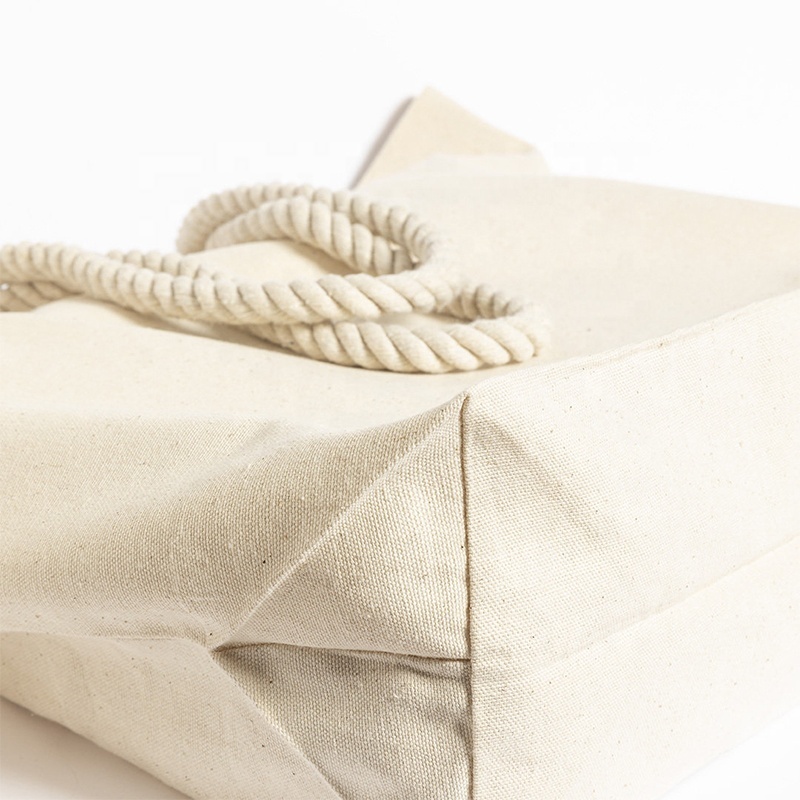 Large Personalized Eco Friendly Shopping Cotton Canvas Tote Bag For Grocery With Custom Logo