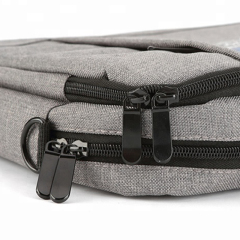 Fashion Wholesale Custom Double Zipper Office Briefcase Messenger Bag 15 inch Mens Laptop Bags