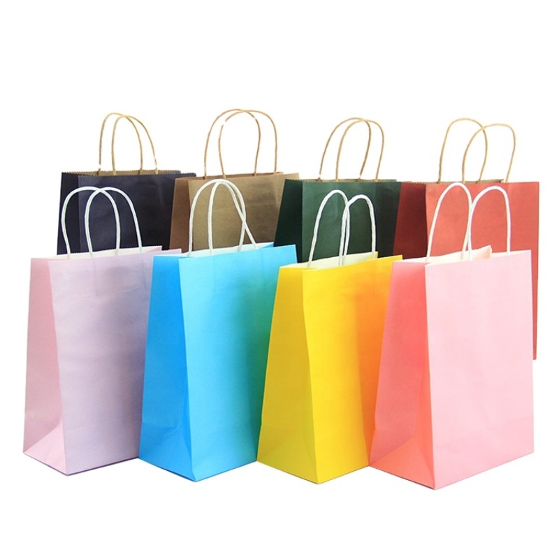 promotional gifts Kraft Custom shopping paper bags with your own logo