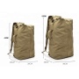 Large Capacity Durable Camping Travel Waterproof Canvas Sports Bag Rucksack Gym Hiking Backpack