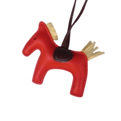Luxury Women Bag Charm Pendant Accessories Cute Animal Pu Leather Horse Keychain