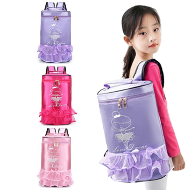 2022 Wholesale Custom Waterproof Nylon School Backpack Kids Ballet Dance Bag For Girls