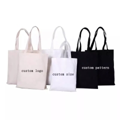 Custom Printed Size Plain Canvas Cotton Foldable Shopping Tote Bag For Shop