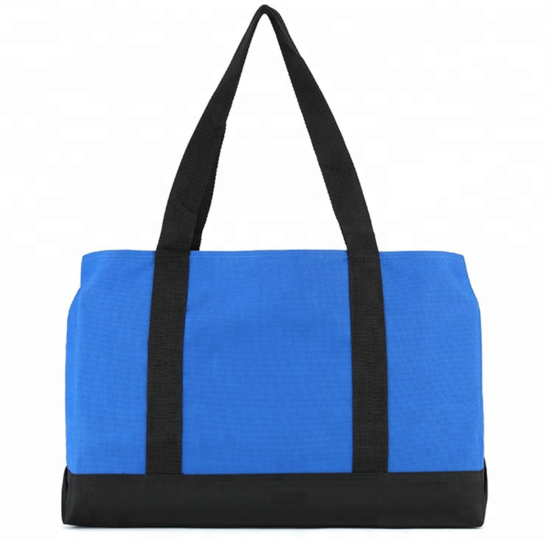 تخصيص شعار الأزرق الرياضة السفر واق من المطر حقيبة عالية الجودة الصالة الرياضية القماش الخشن حقيبة