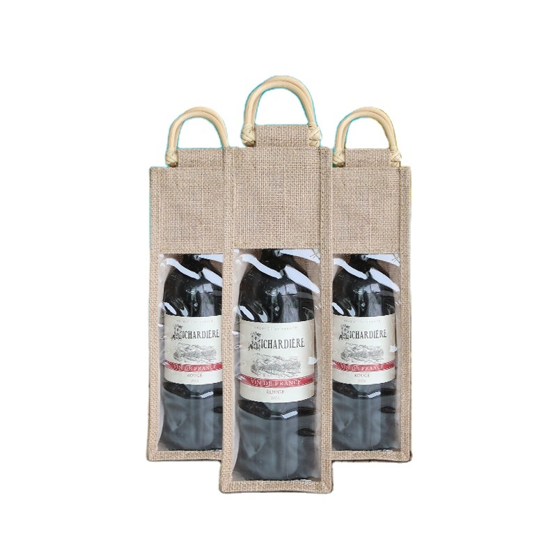 Wholesale Clear PVC Wine Tote Bag Waterproof, Foldable Stylish Transparent Wine Carrier