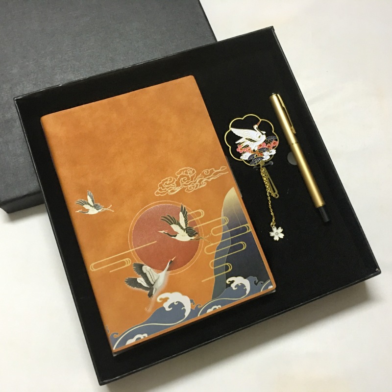 Coffret cadeau de papeterie classique premium avec logo personnalisé pour homme, carnet de notes, stylo et papeterie