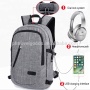 Unisex Travelling Anti-theft Men Usb Computer Leisure Large Laptop Backpack With Tsa Lock