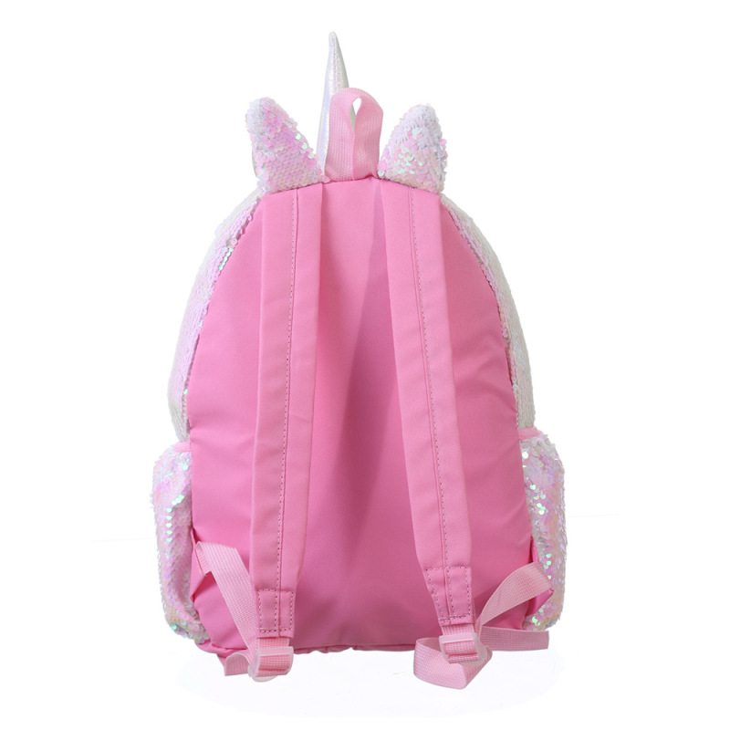 Fashion Cute Waterproof Kids Cartoon Sequin School Bags Unicorn Backpack For Girls