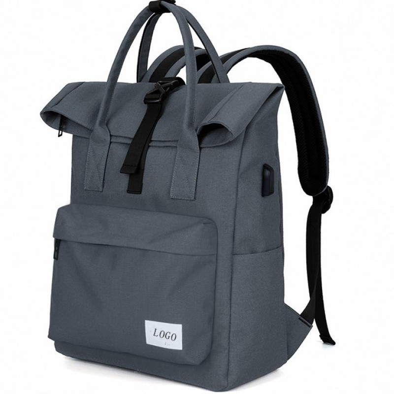 17 inch waterproof polyester school travel custom laptop bag backpack with usb charger