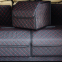 Waterproof luxury PU Leather Car Trunk Organizer Washable Universal Folding Storage Box Organizer