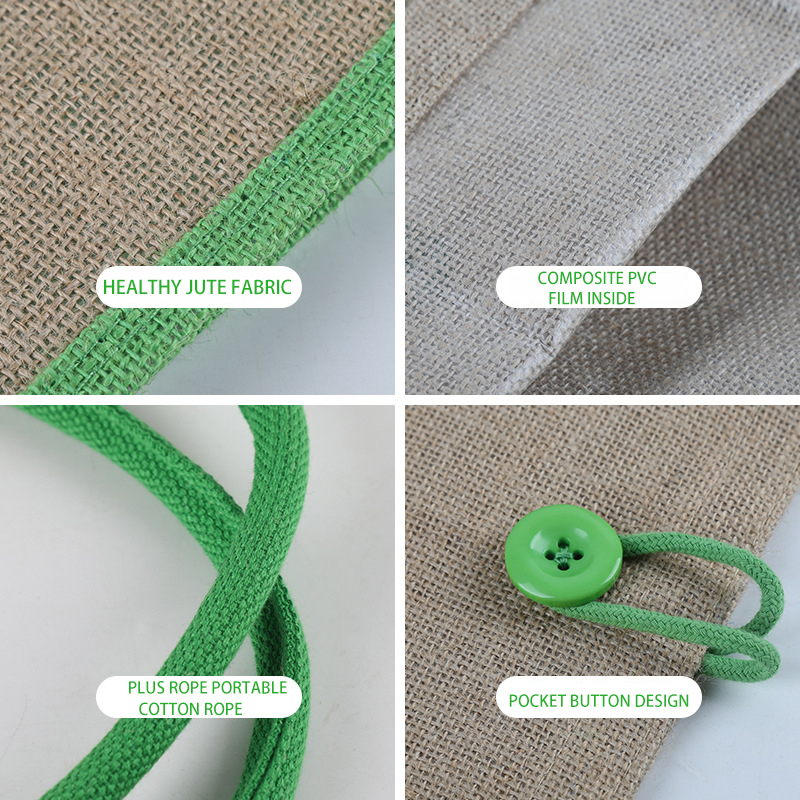 Wholesale Customizing Printed Eco Friendly Fashion Jute Beach Sacking Tote Bag For Girls