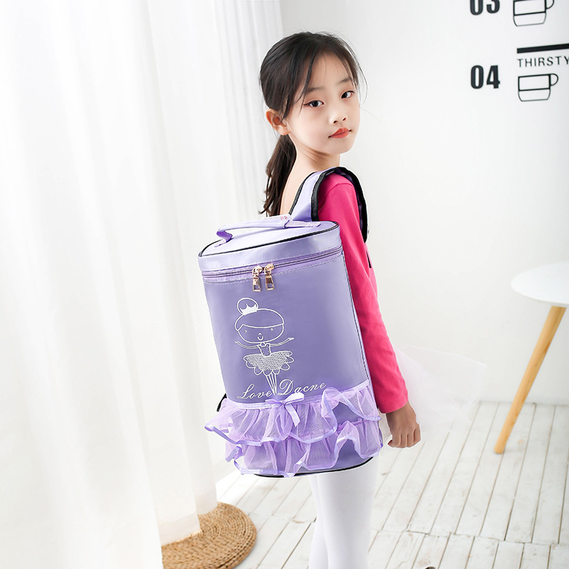 2022 여자를 위한 도매 주문 방수 나일론 학교 책가방 아이 발레 댄스 부대