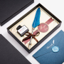 Custom Logo Popular Calligraphy Quill Feather Pens And Ink Set With Box