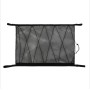 Adjustable Double Layer Foldable Car Ceiling Roof Mesh Storage Net Bag with Zipper Pocket and Elastic Ropes Support
